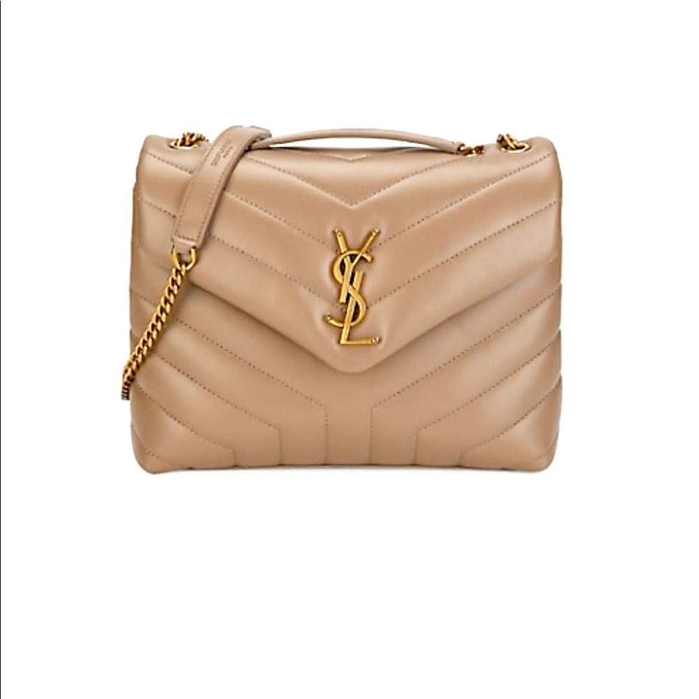 Saint Laurent
Small Loulou Matelassé Leather Shoulder Bag - Taupe